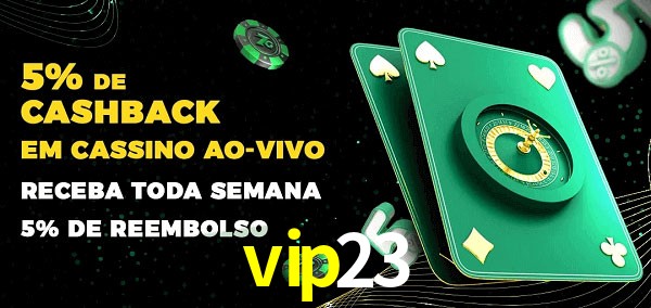 Promoções do cassino ao Vivo vip23